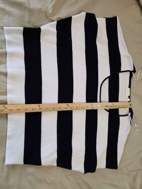 Cyrus Blue and White Striped Knit Tank